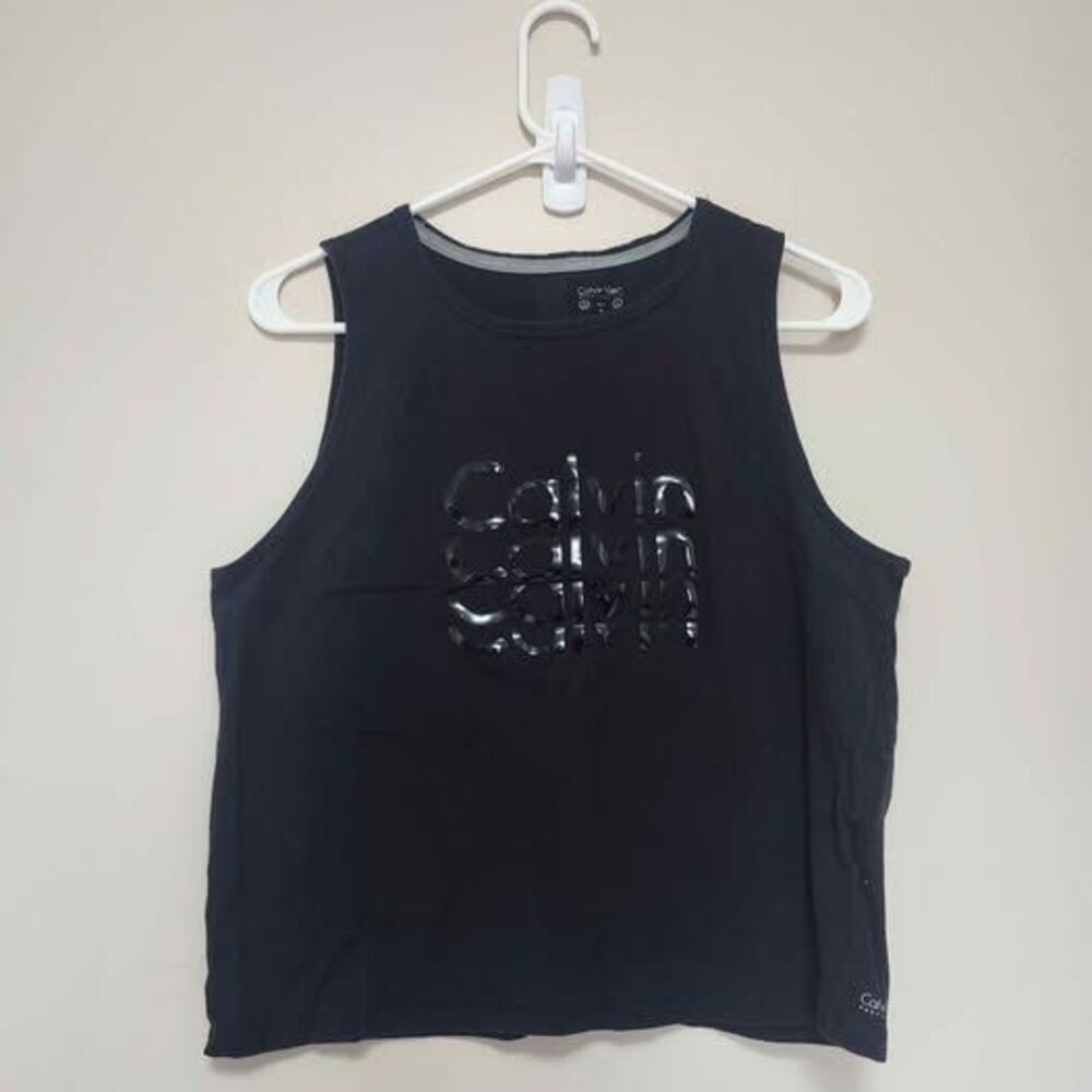 Calvin Klein Activewear Black Open Back Tank Top Medium